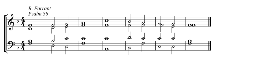 Single chant in F major