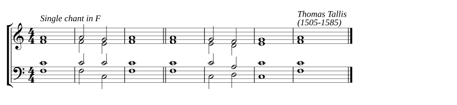 Single chant in F major