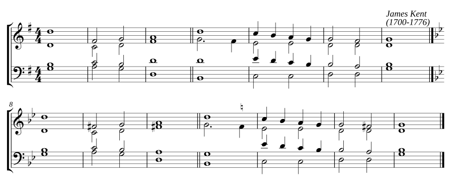 Single chant in G major and minor