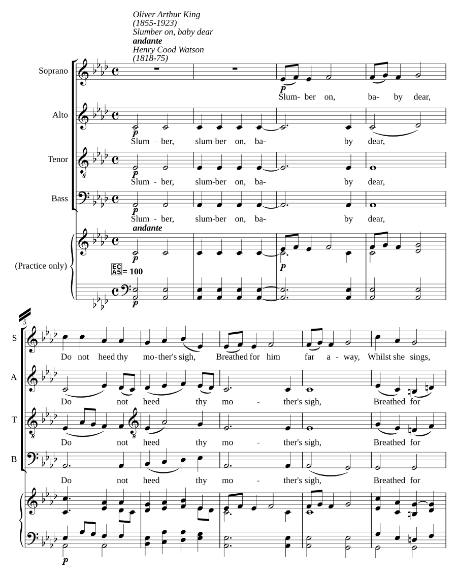 Slumber on, baby dear, Op.33, no.1
