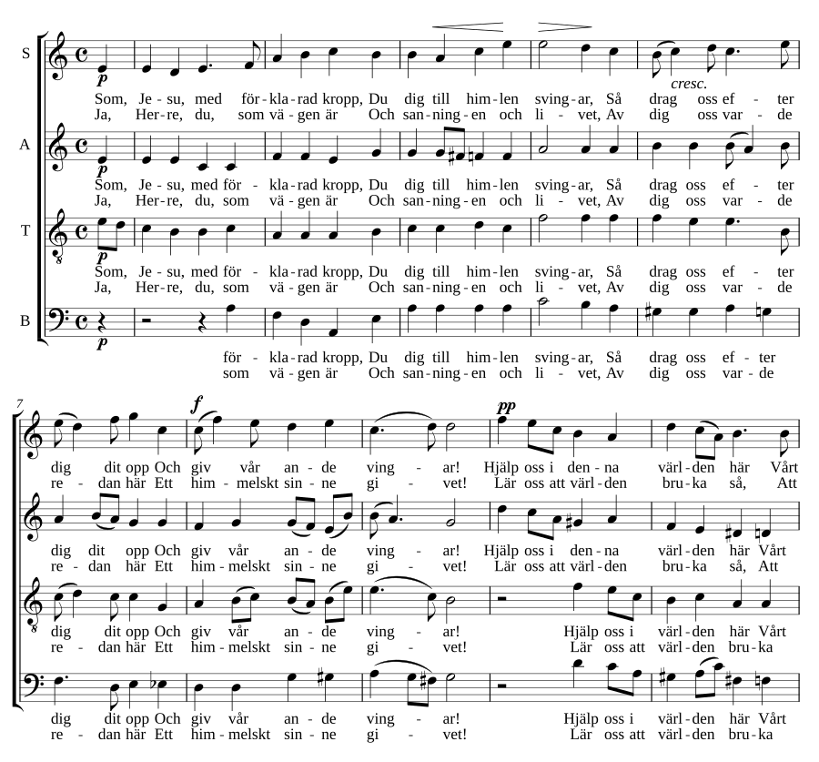 Som, Jesu, med förklarad kropp
