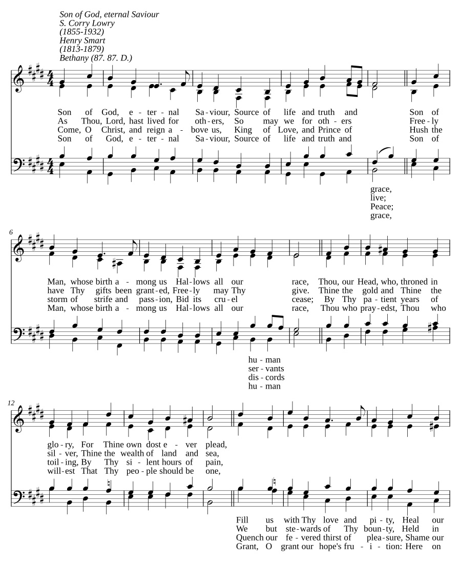 Son of God, eternal Saviour