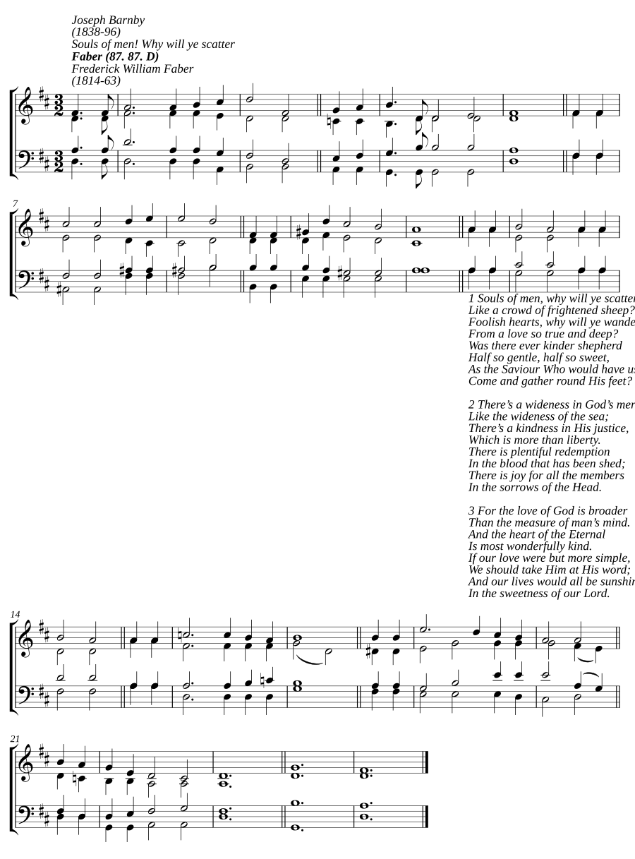 Souls of men! why will ye scatter