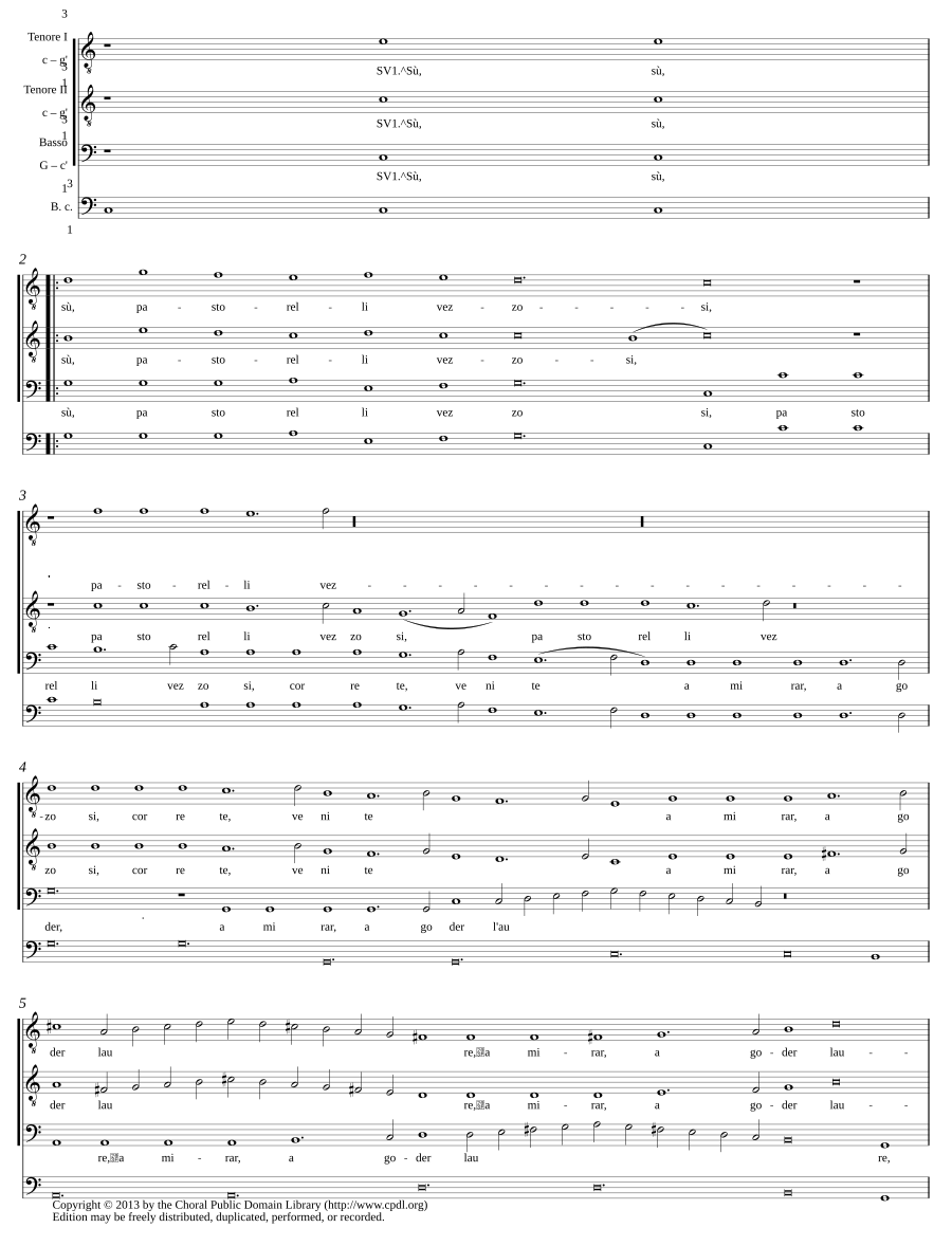 Su, su, su, pastorelli vezzosi (1651)
