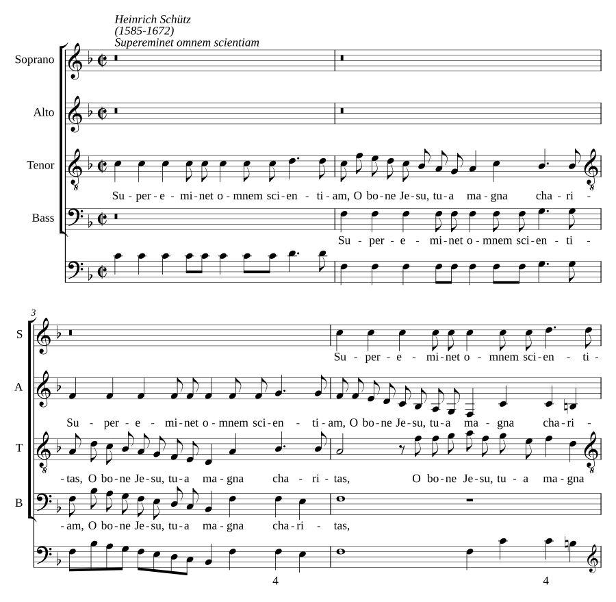 Supereminet omnem scientiam, O bone Jesu, SWV 76