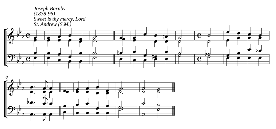 Sweet is thy mercy, Lord