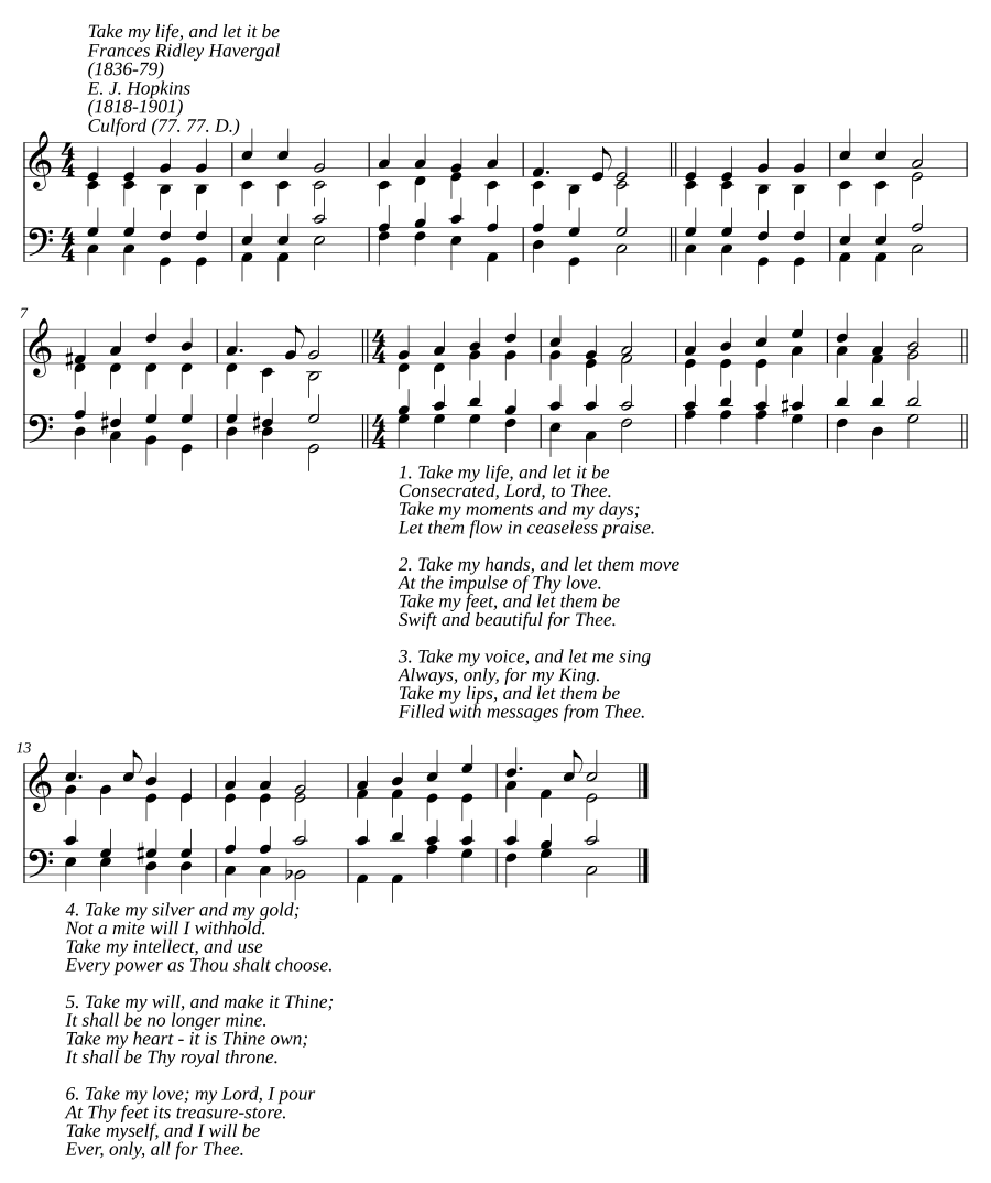 Take my life, and let it be