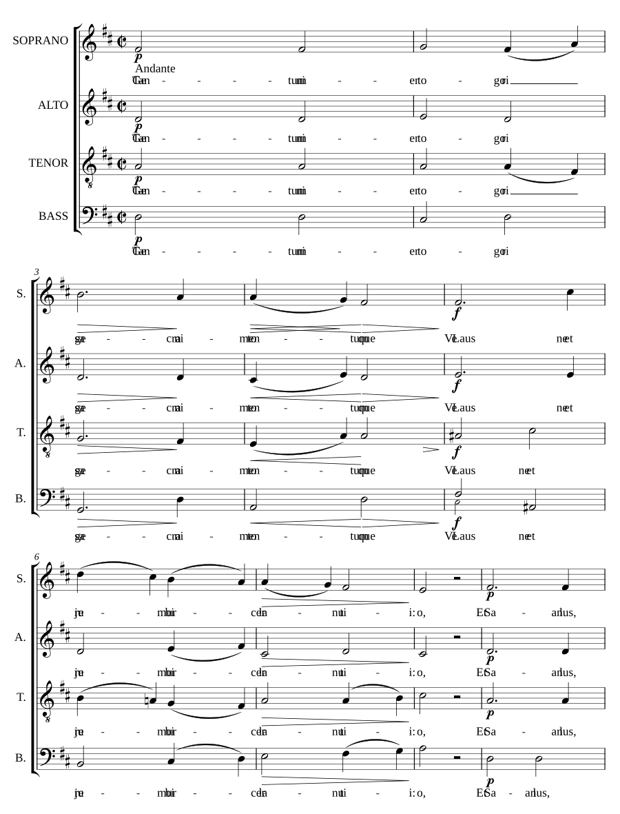 Tantum ergo in D Major, WAB 32