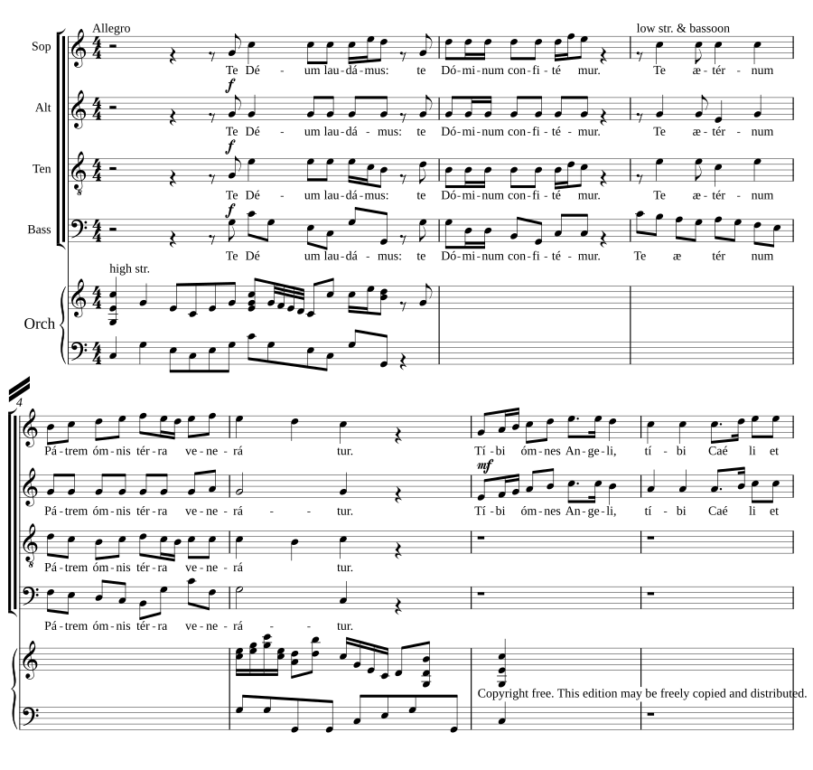 Te Deum, KV 141/66b