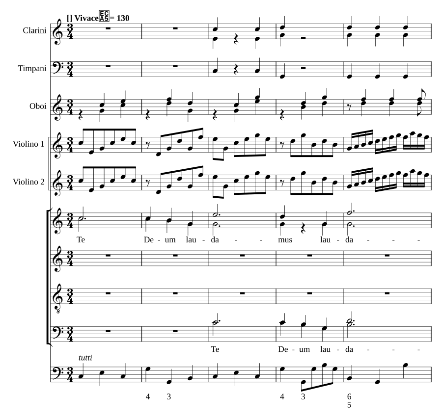 Te Deum, MH 415