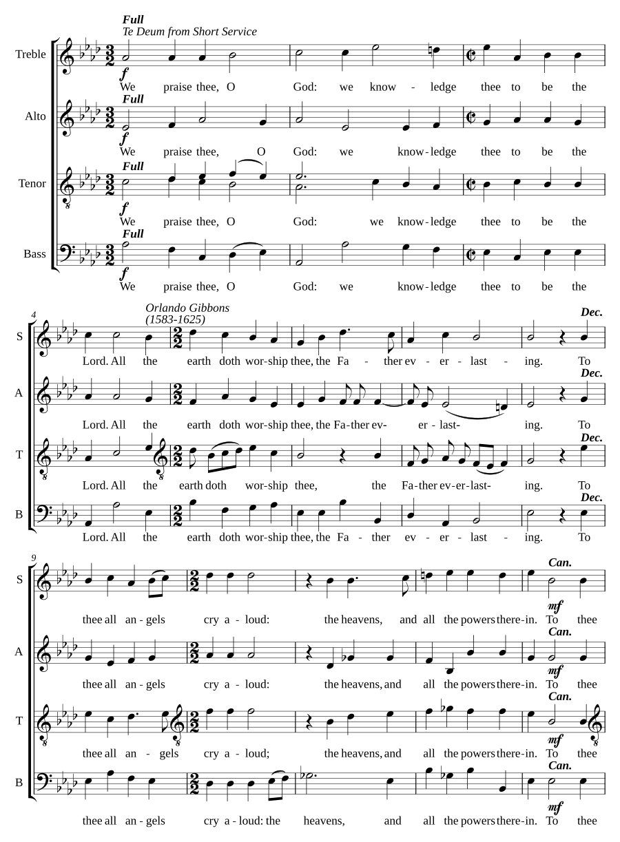 Te Deum (Short Service)