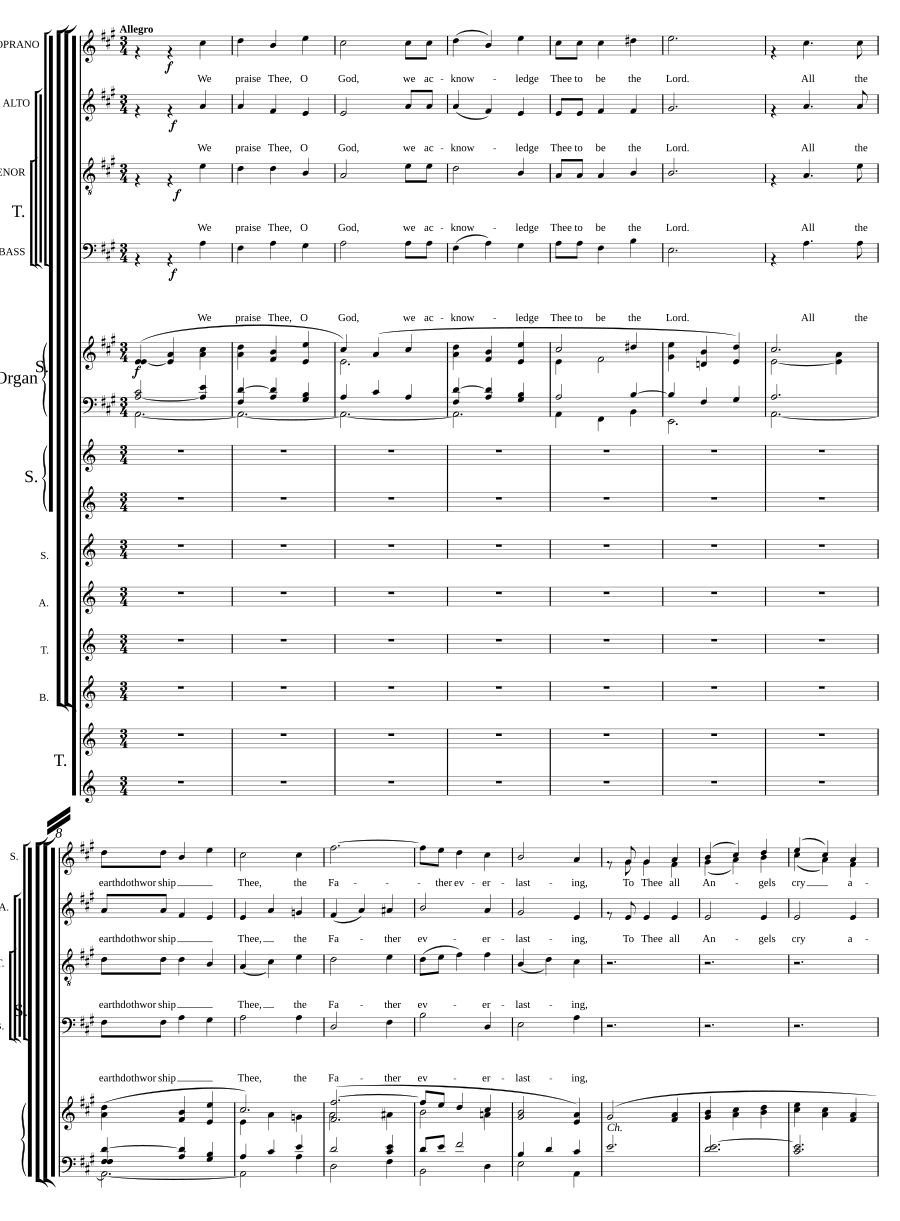 Te Deum in A major