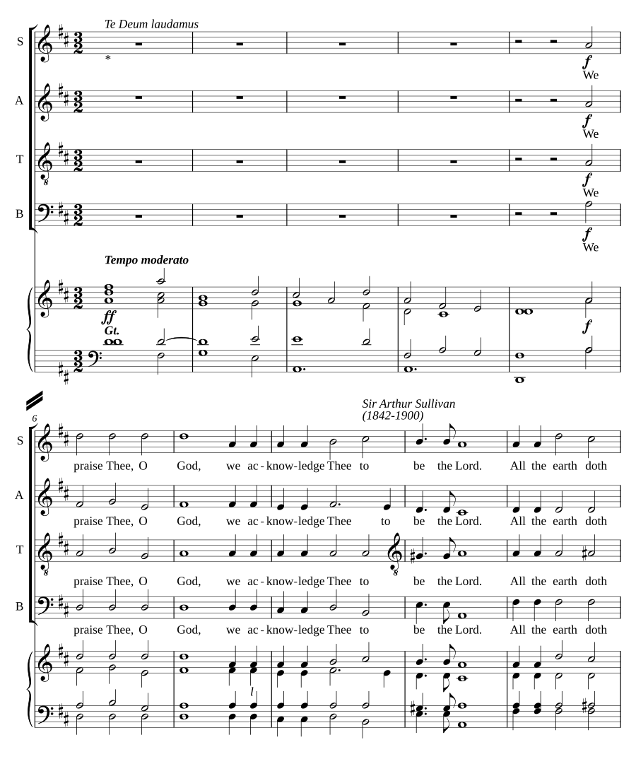 Te Deum laudamus in D