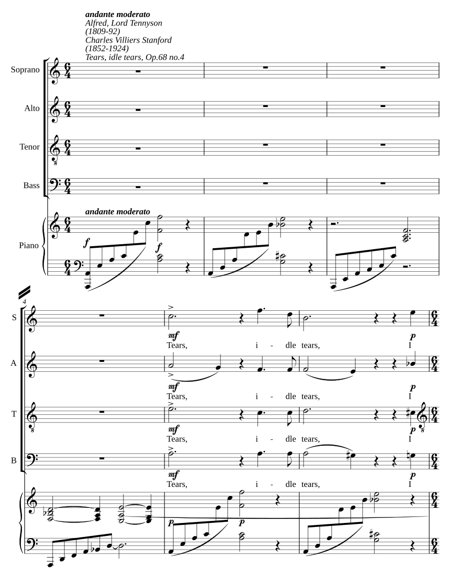 Tears, idle tears, Op. 68:4