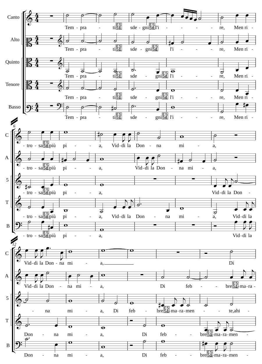 Temprati i sdegni e l'ire