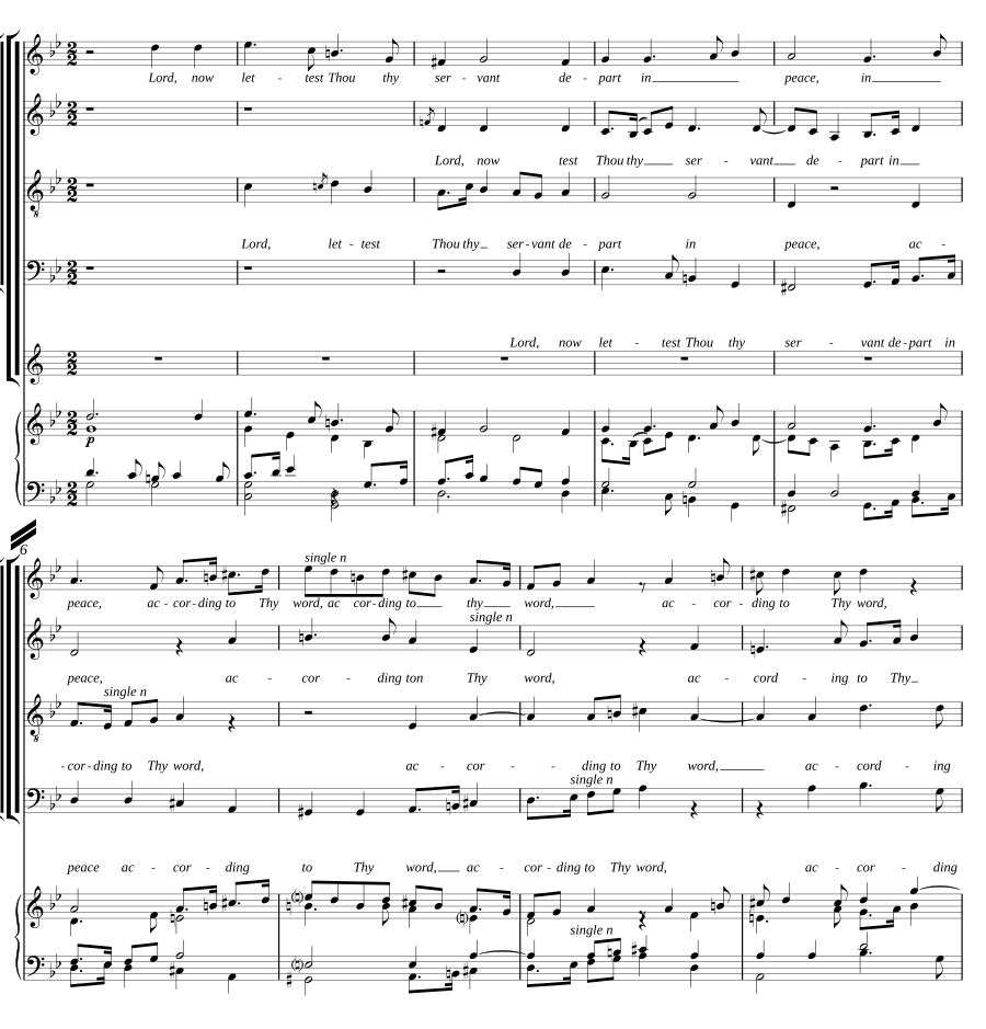 The 'Flat' Service - Nunc dimittis
