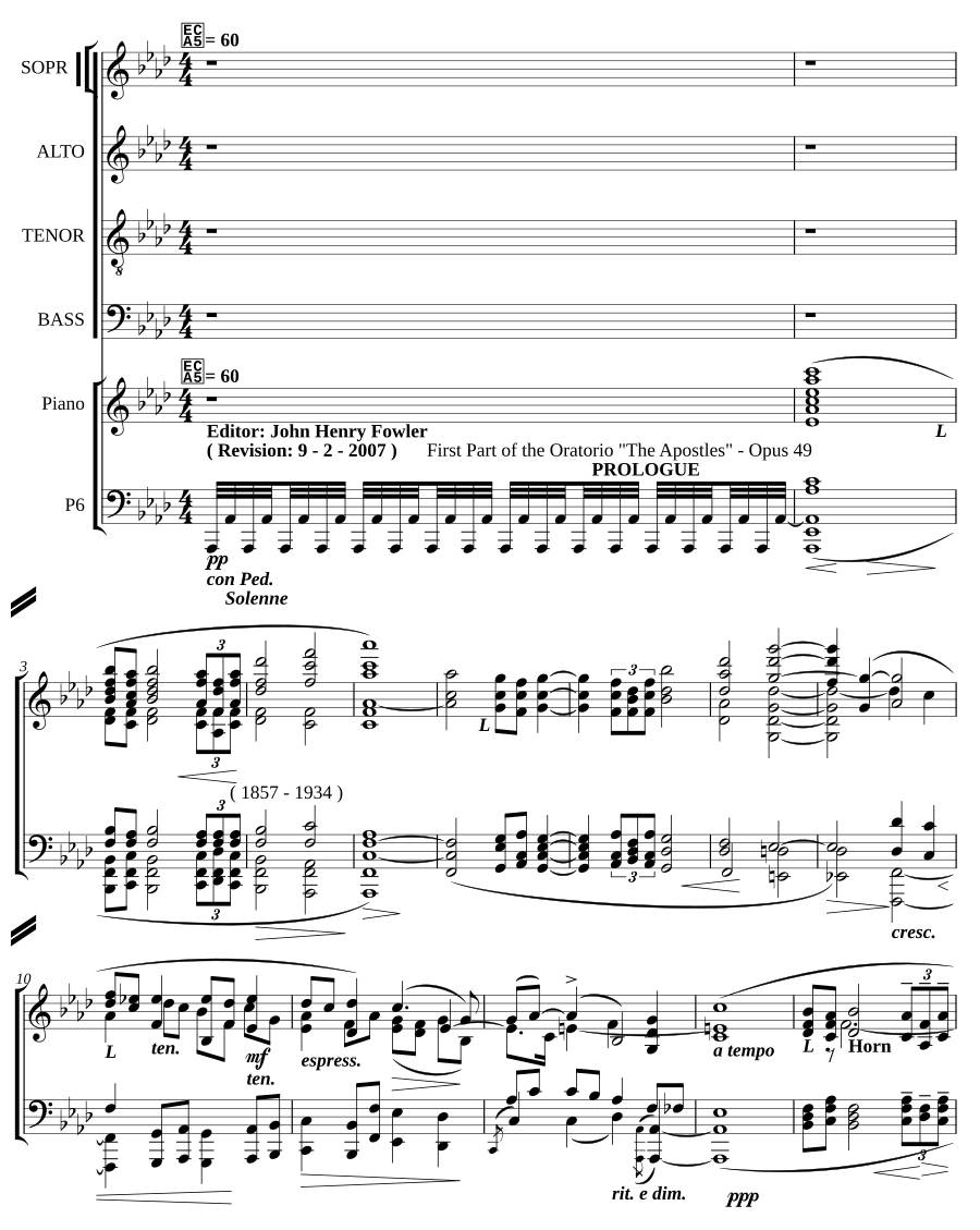 The Apostles, Op. 49