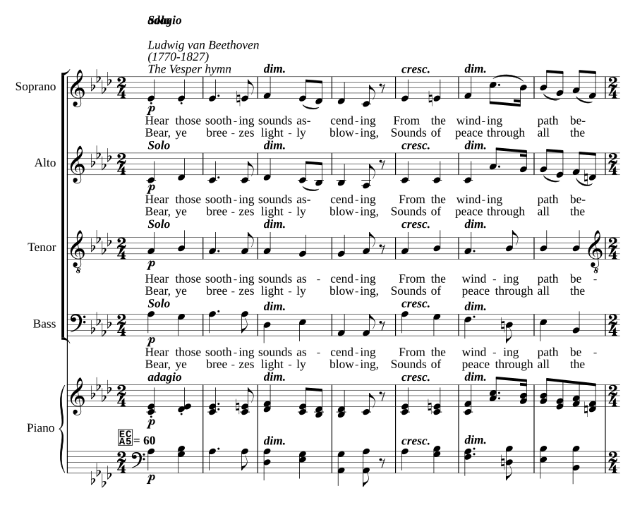 The Vesper hymn
