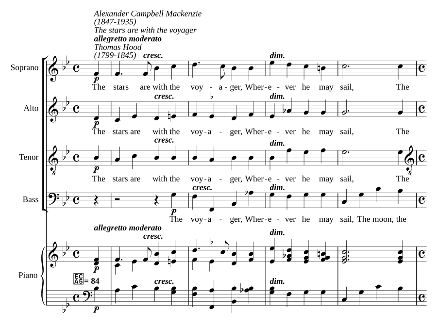 The stars are with the voyager, Op.8, no.7