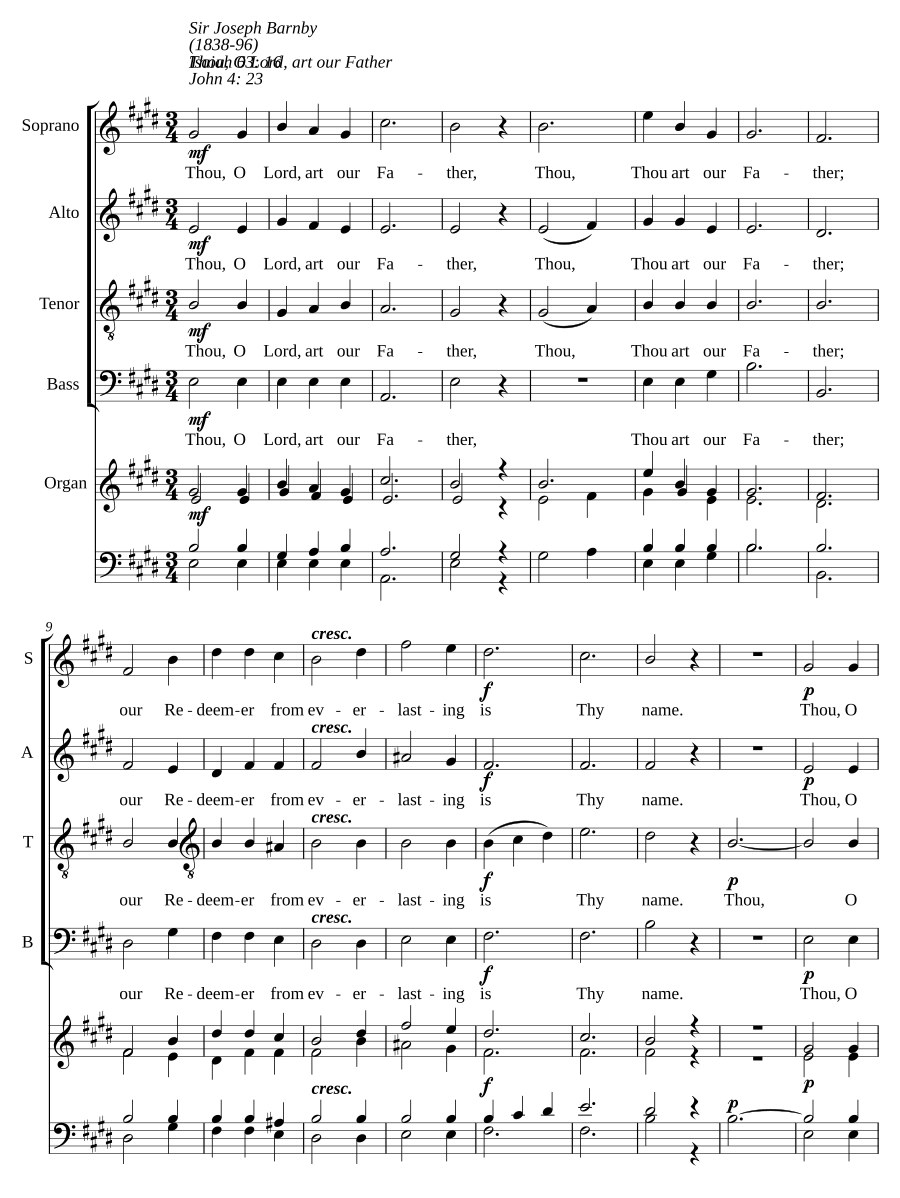 Thou, Lord, art our Father