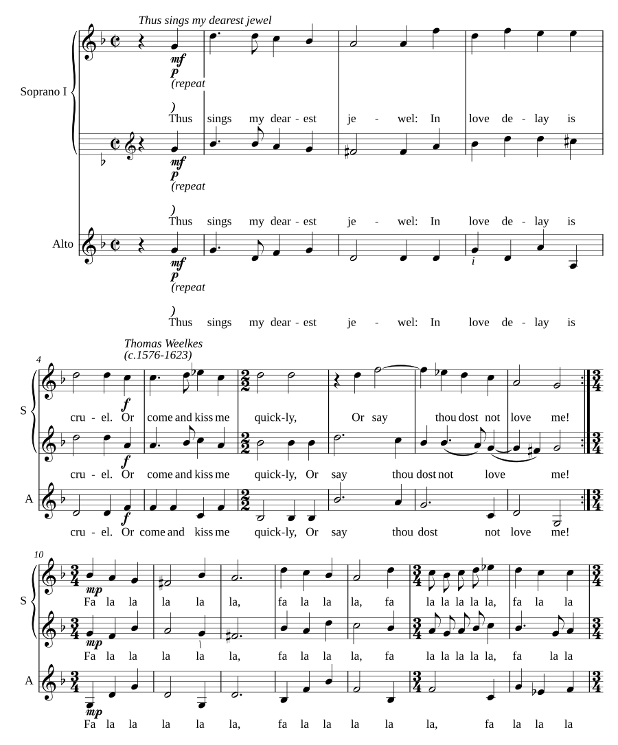 Thus sings my dearest jewel
