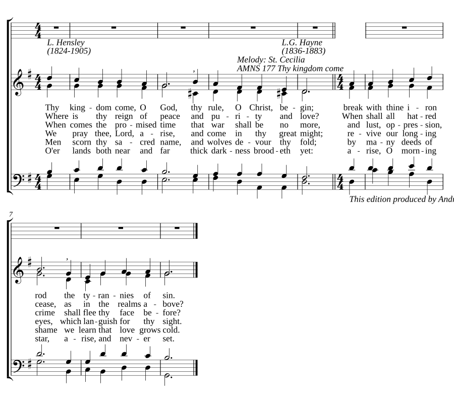 Thy kingdom come, O God