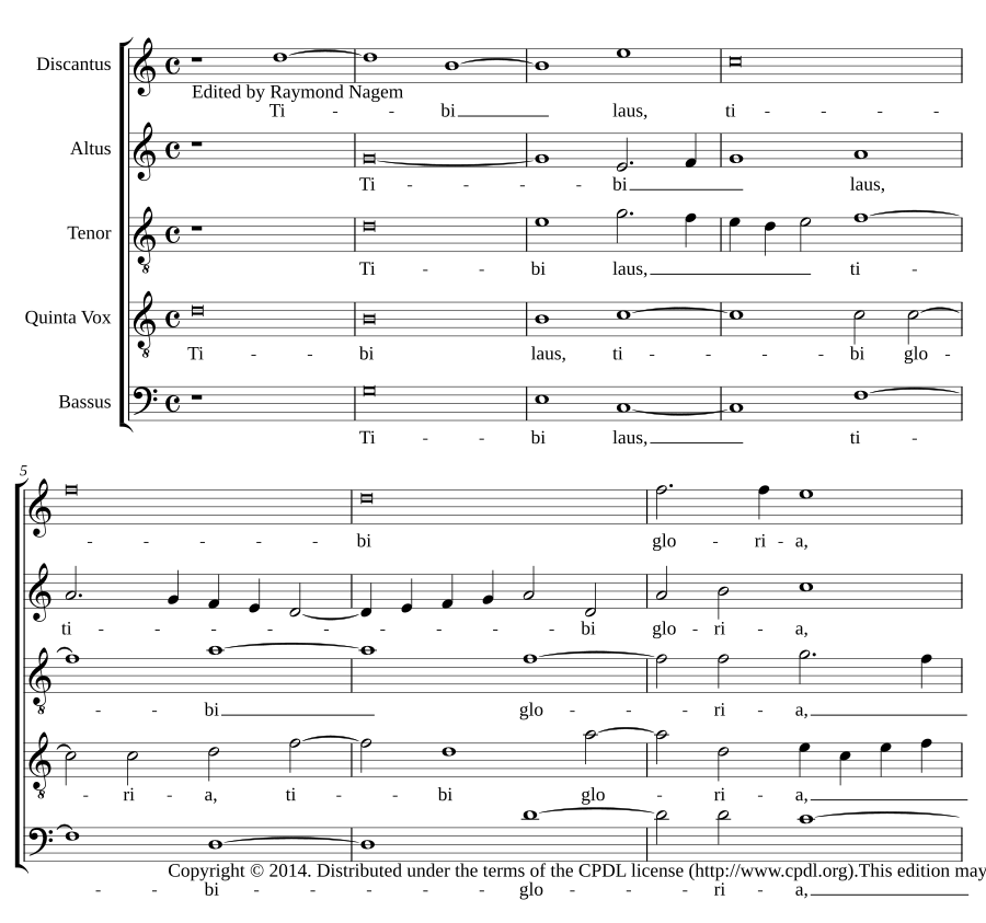 Tibi laus, tibi gloria - Da gaudiorum praemia a 5