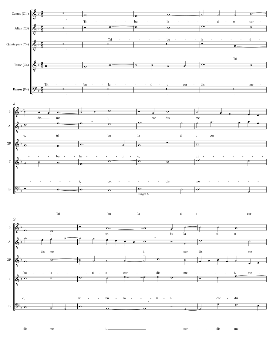 Tribulatio cordis mei