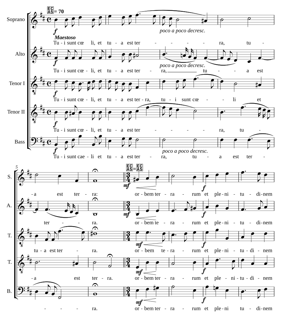 Tui sunt coeli, Op. 2, No. 1