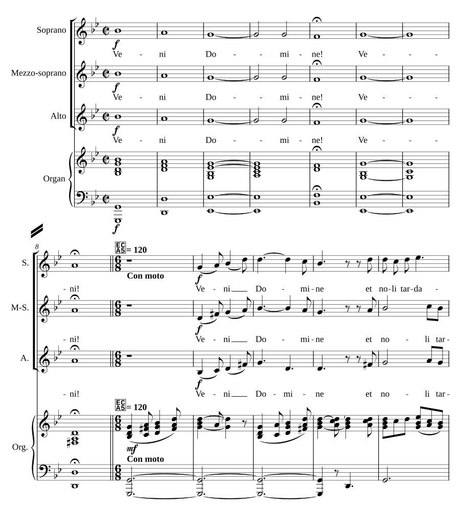 Veni Domine, Op. 39, No. 1