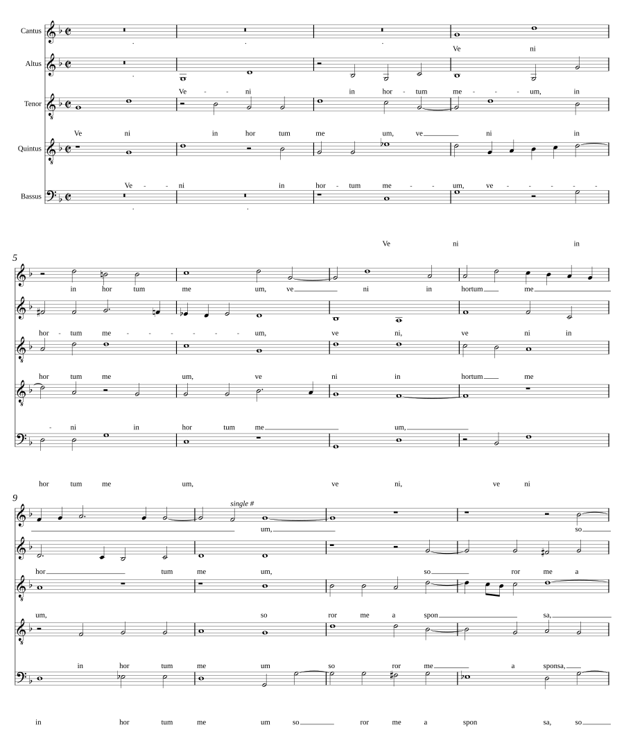 Veni in hortum meum