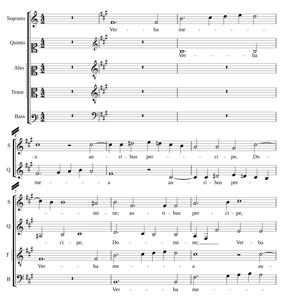 Verba mea auribus percipe Domine