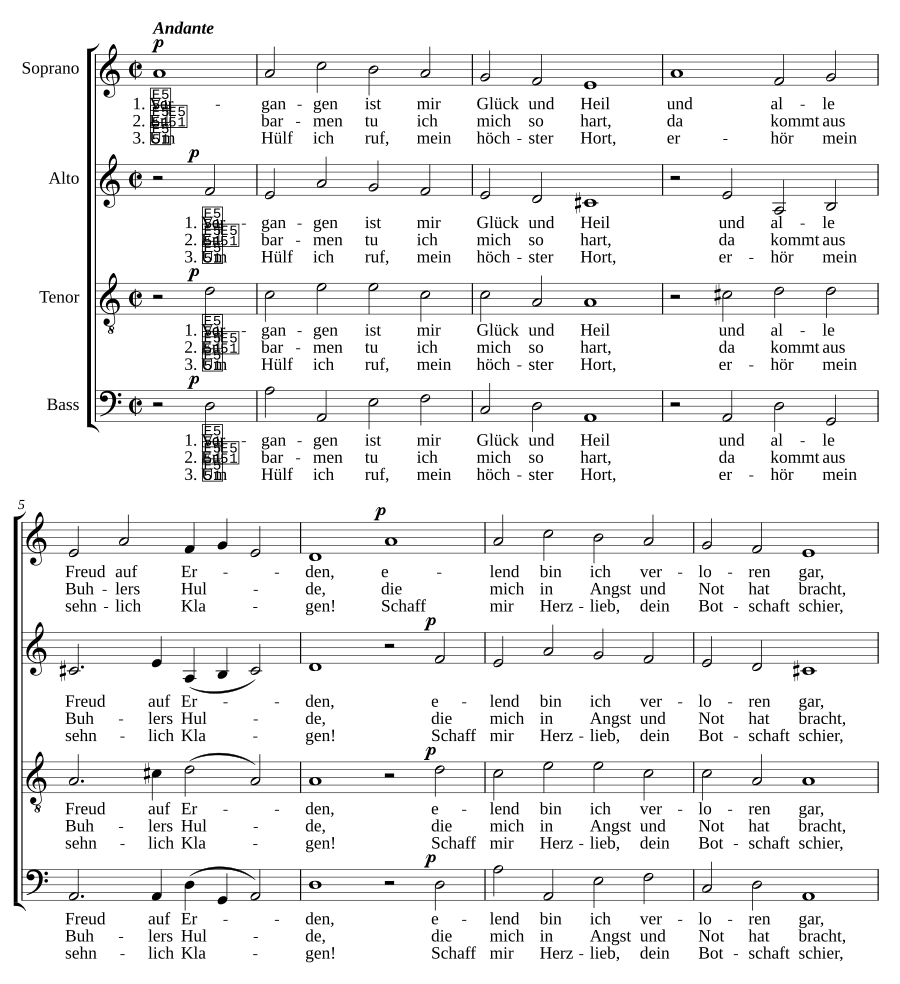 Vergangen ist mir Glück und Heil, Op. 62, No. 7