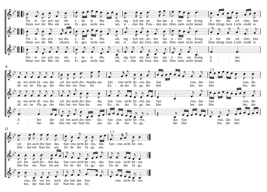 Viele verachten die edele Musik