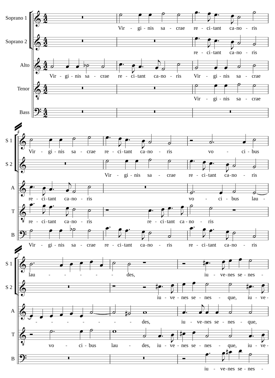 Virginis sacrae recitant