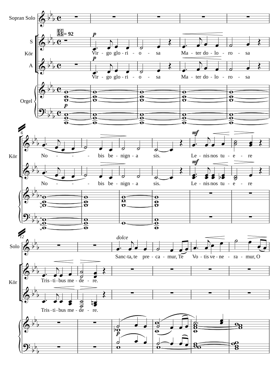 Virgo gloriosa (No. 6 from 'Andliga sånger')