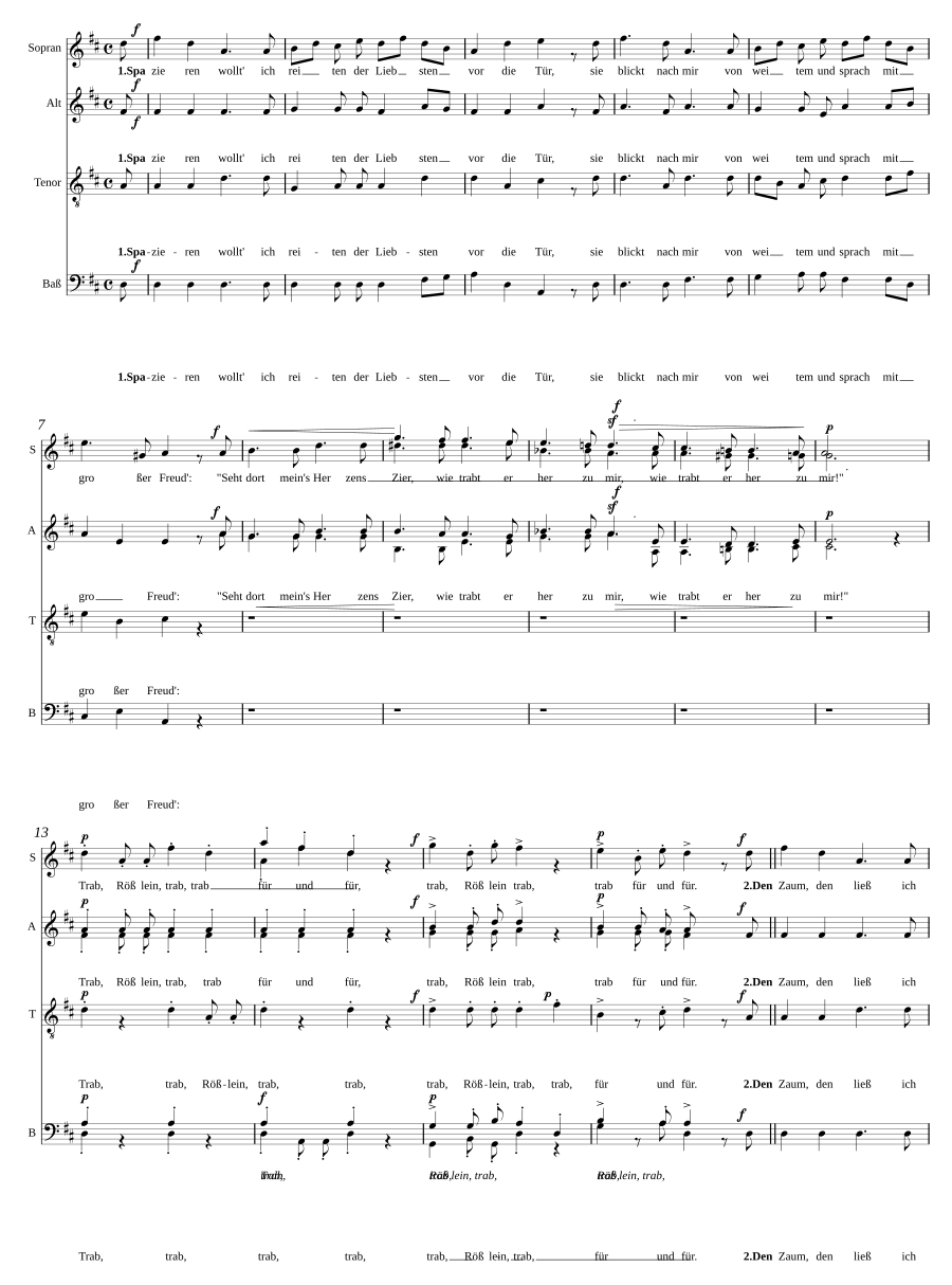 Von alten Liebesliedern, Op. 62, No. 2