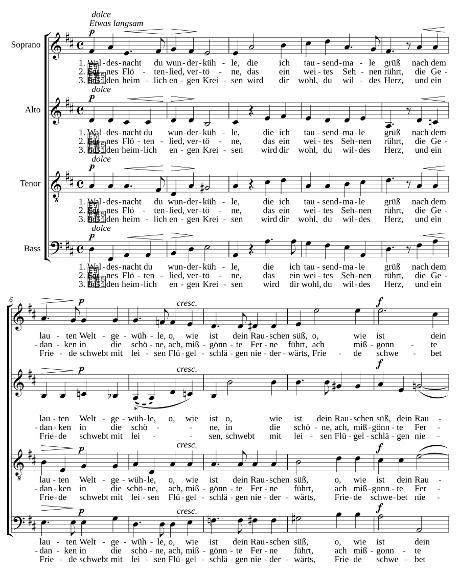 Waldesnacht, Op. 62, No. 3