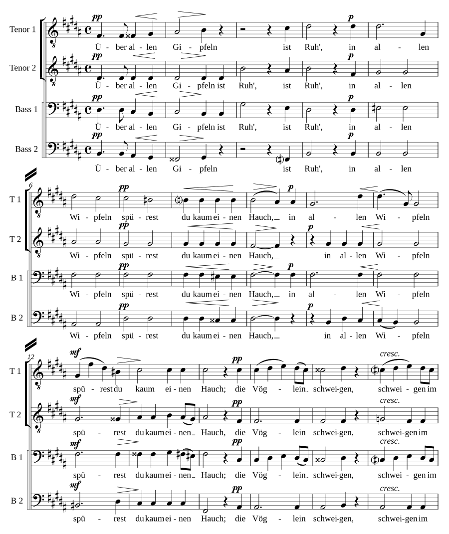 Wanderers Nachtlied