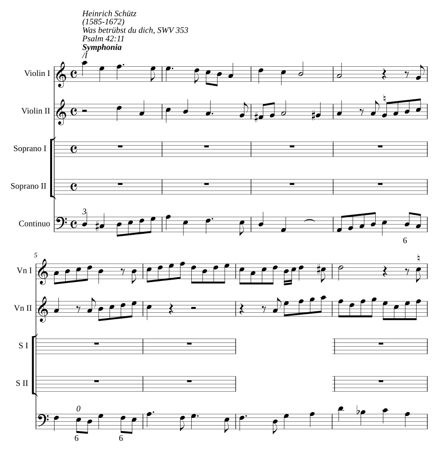 Was betrübst du dich, meine Seele, SWV 353