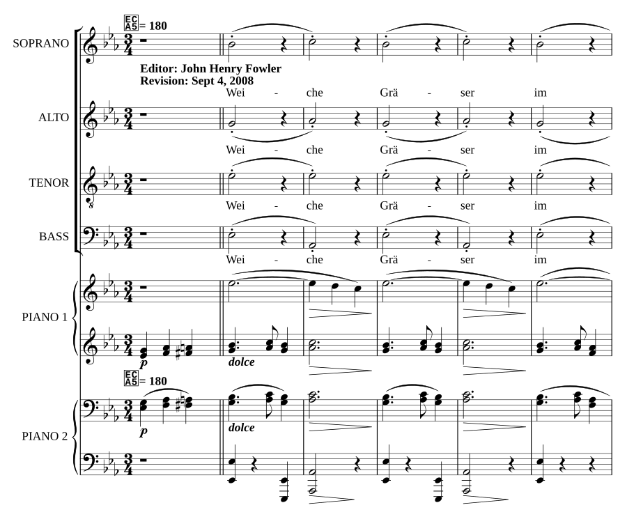 Weiche Gräser im Revier, Op. 65, No. 8