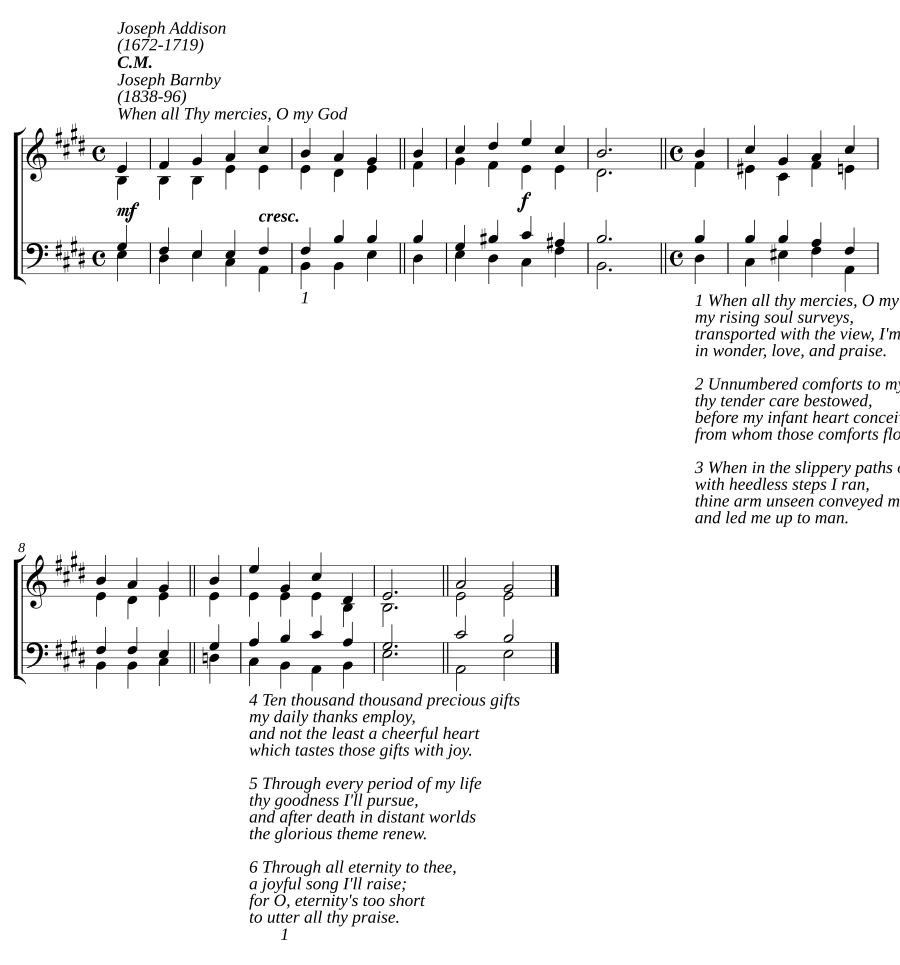 When all thy mercies, O my God