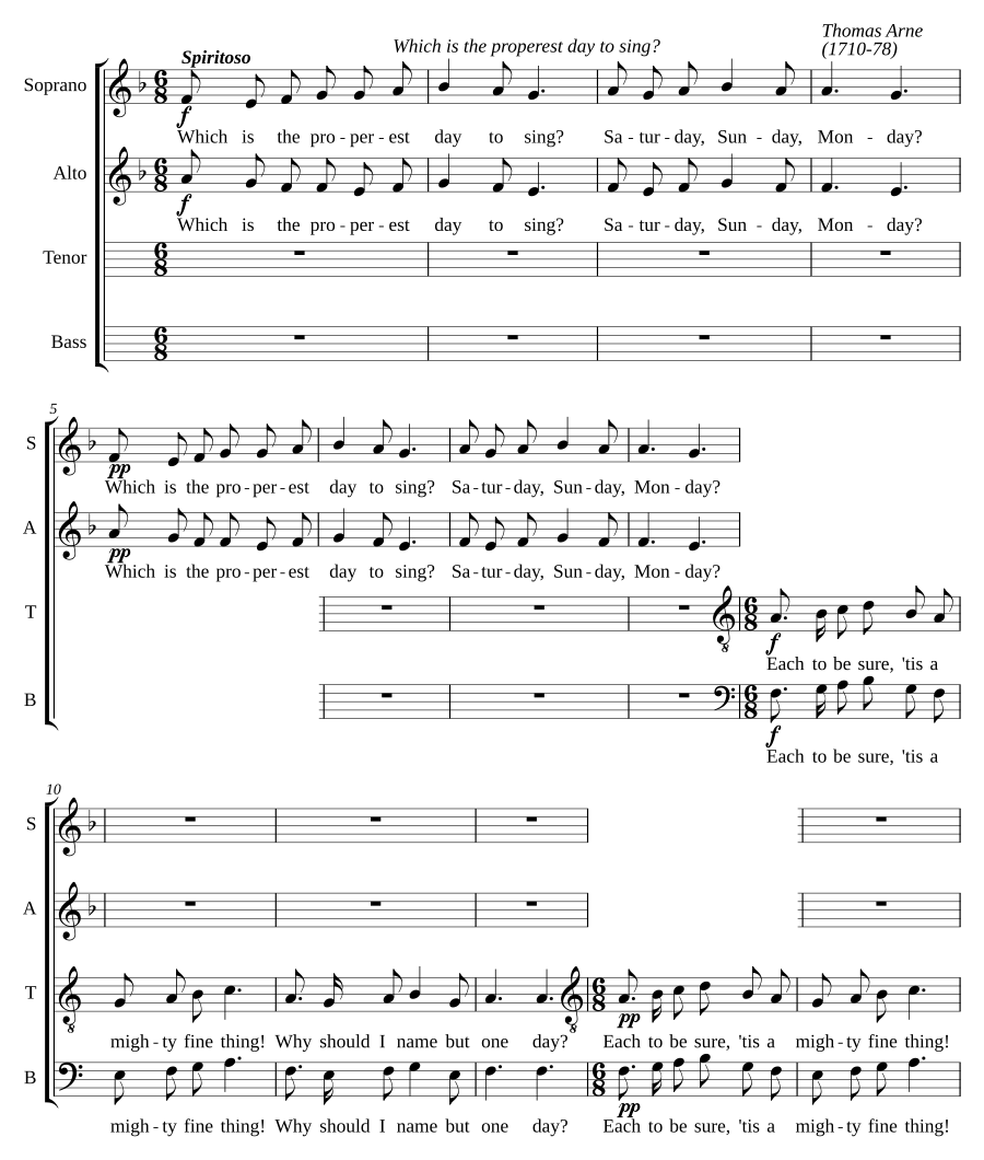 Which is the properest day to sing?