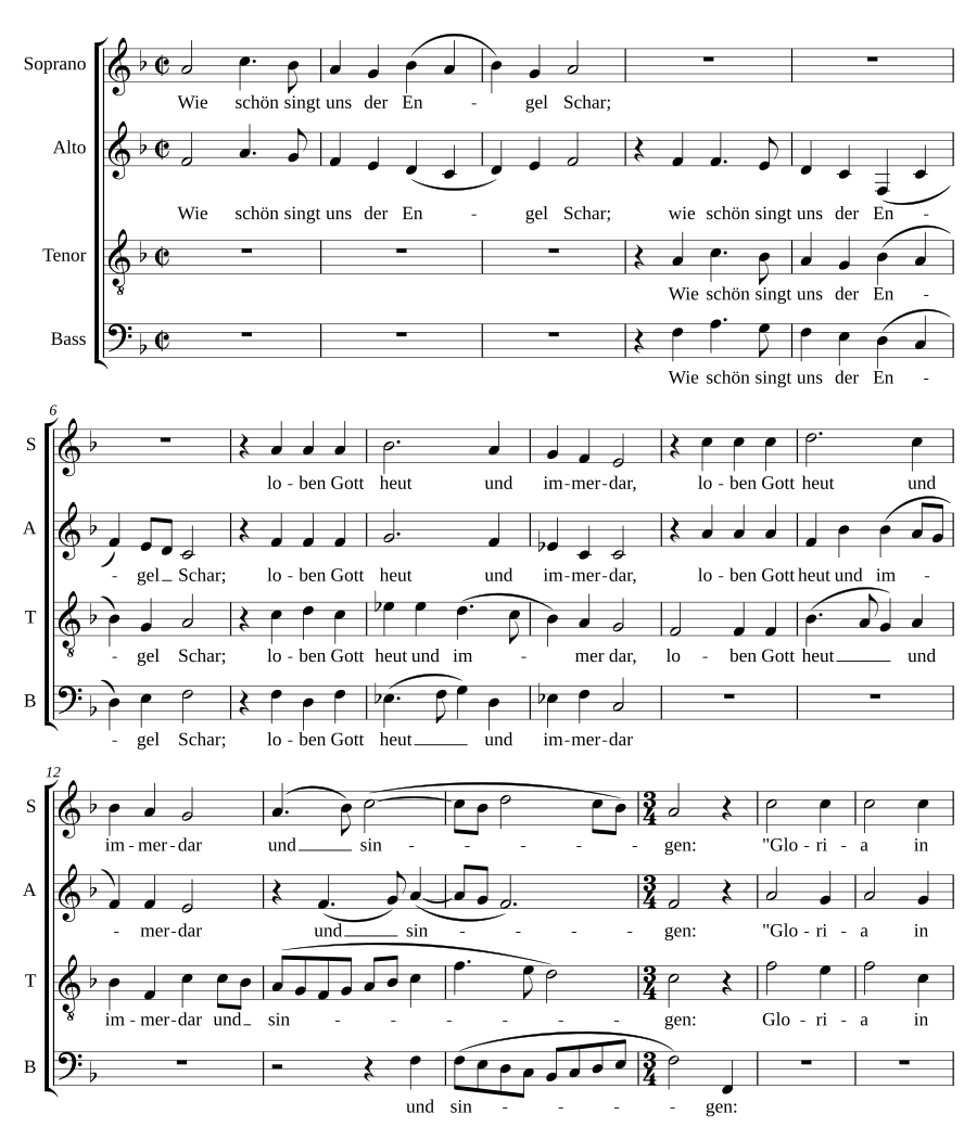 Wie schön singt uns der Engel Schar
