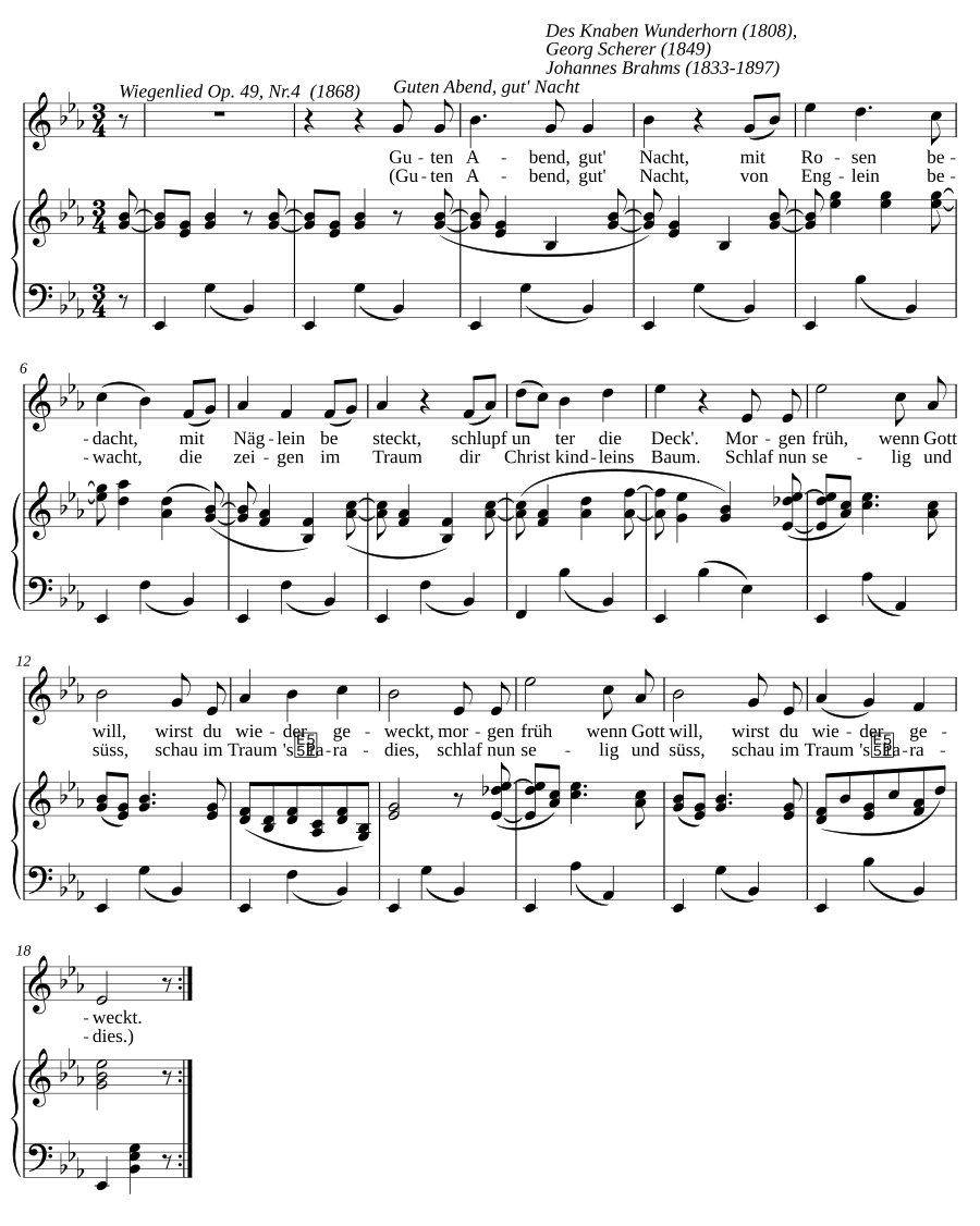 Wiegenlied, Op. 49, No. 4