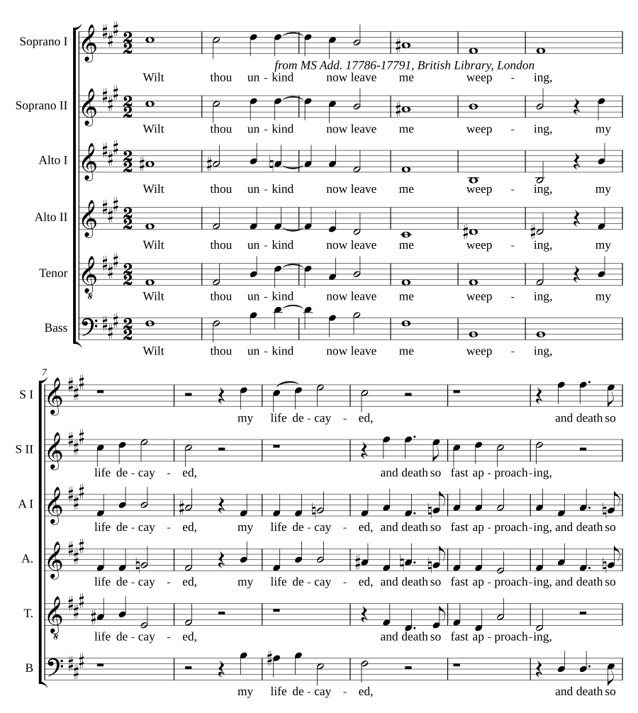 Wilt thou unkind now leave me weeping