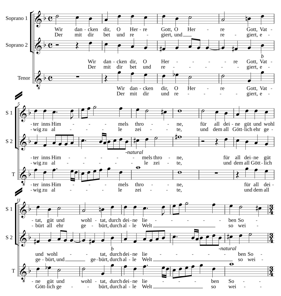Wir dancken dir, o Herre Gott