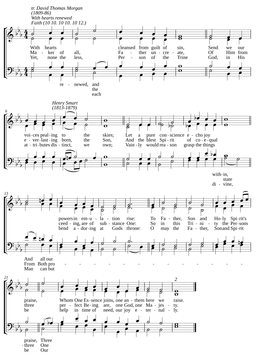 With hearts renewed
