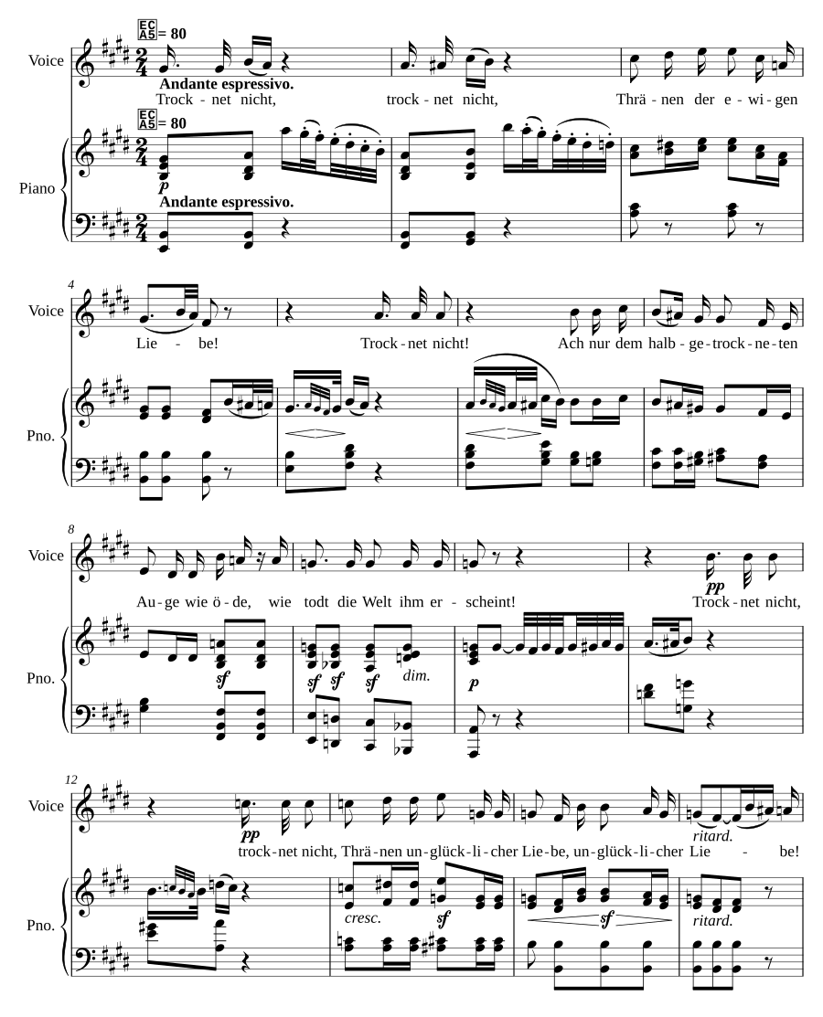 Wonne der Wehmut, Op. 83 No. 1