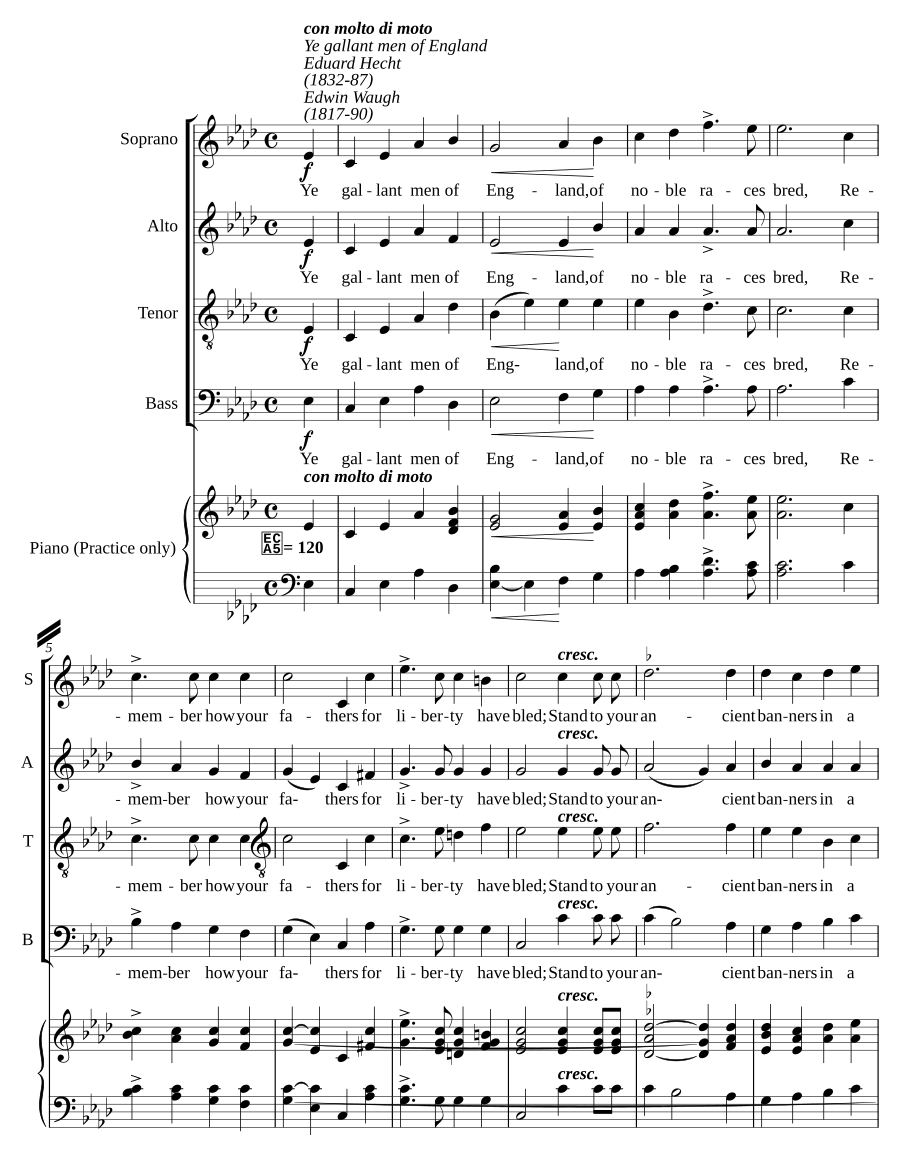 Ye gallant men of England, Op.28 no.1